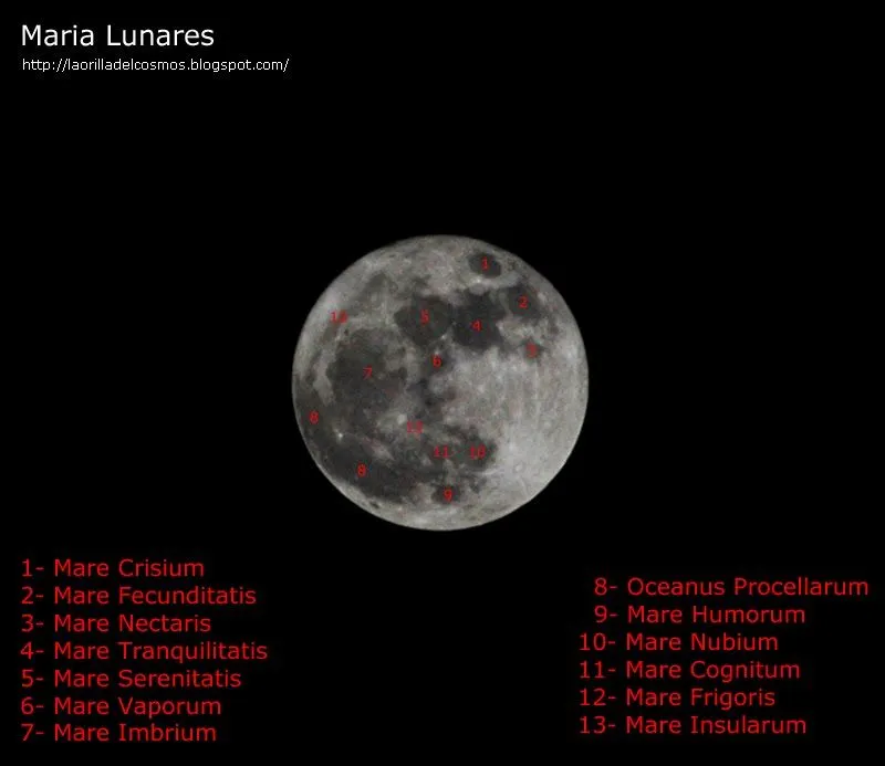 La orilla del Cosmos: Maria en la Luna