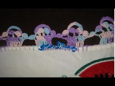 Orilla Tejida Canastas # 4 Servilletas - YouTube