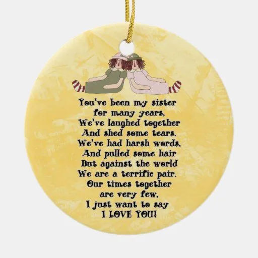 Ornamento del poema de la hermana ornamento para reyes magos | Zazzle