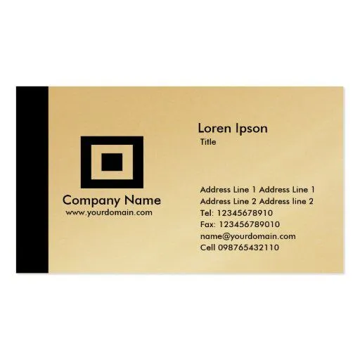 Oro del borde - negro tarjeta de negocio de Zazzle.