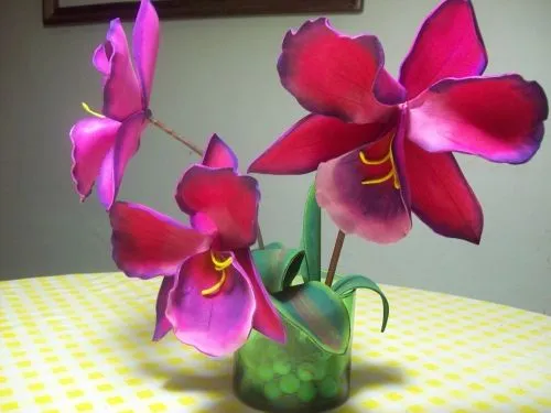 Orquideas en goma eva - Imagui