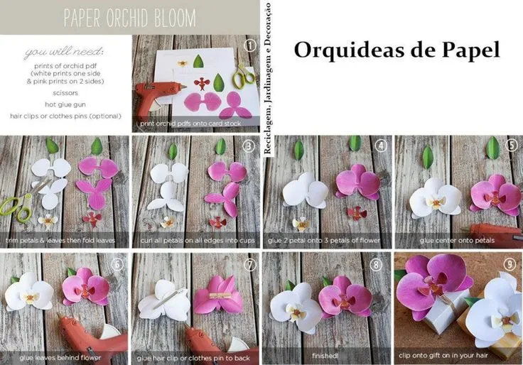 Orquídeas de papel | Paper | Pinterest