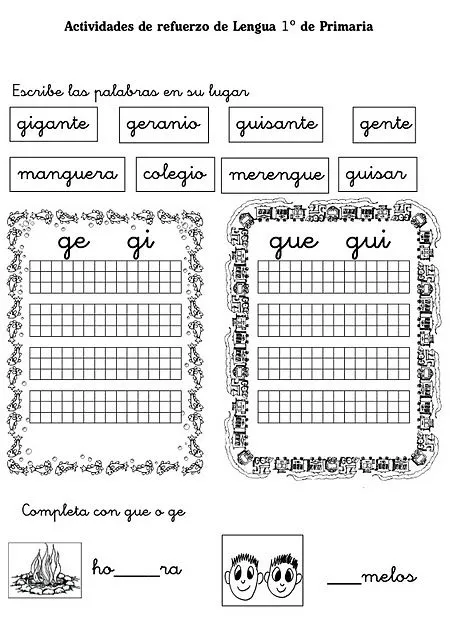 ORTOGRAFÍA | Dificultades con G y GU ~ La Eduteca