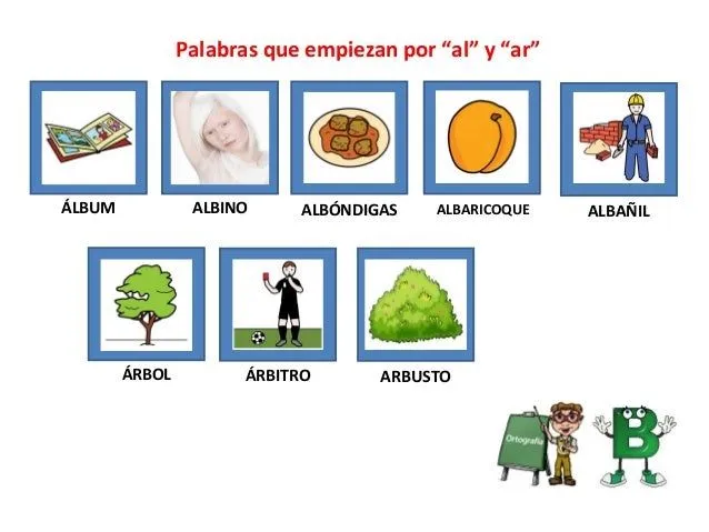 Ortografía: palabras que se escriben con "b" ("al" y "ar")