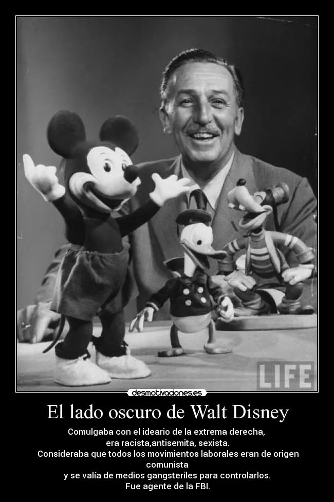 El lado oscuro de Walt Disney - desmotivaciones.