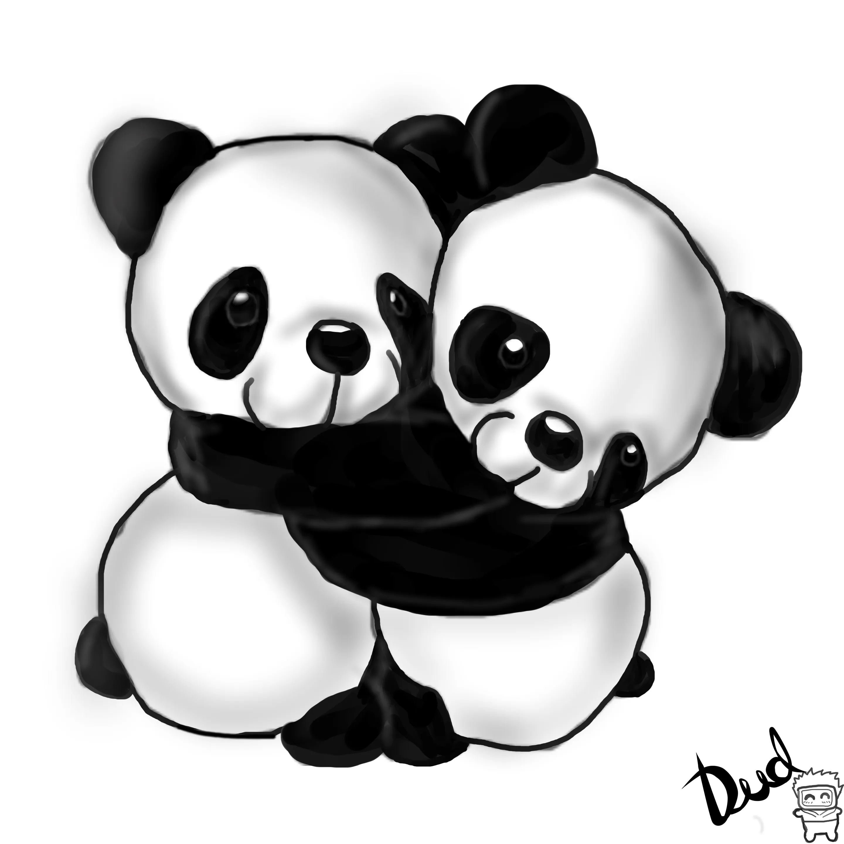 Ositos Pandas Abrazados by JB2212 on DeviantArt