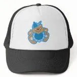 oso lindo del bebé gorros bordados por animalmadness