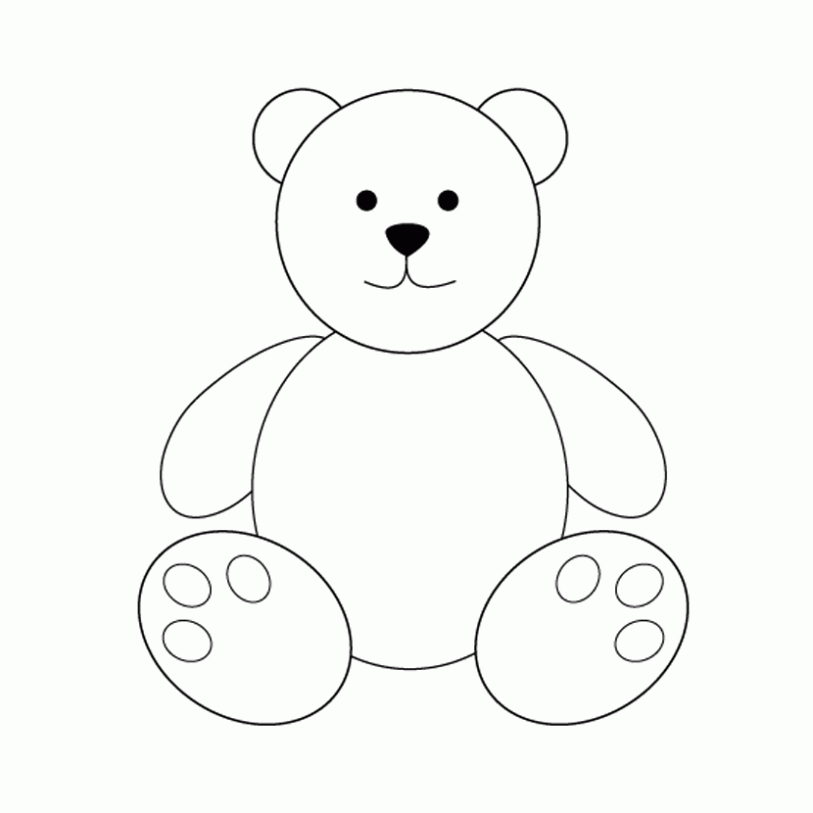 Oso de peluche para colorear | Formas de representar