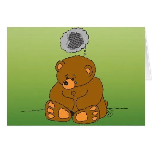 El oso de peluche triste muestra cómo usted siente tarjetas | Zazzle