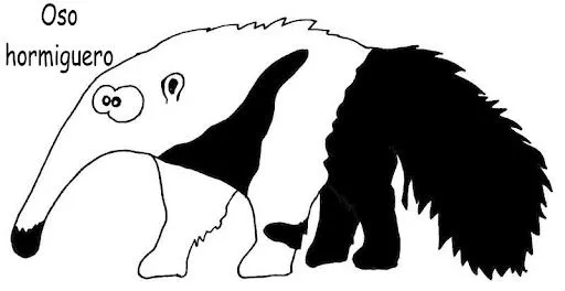 OSOS HORMIGUEROS DIBUJOS PARA COLOREAR | Dibujos para colorear