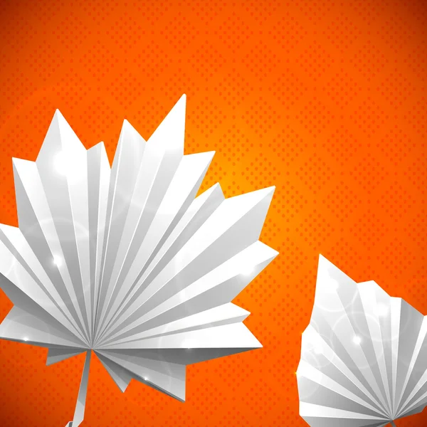 Otoño de hojas set de origami — Vector stock © Lara_Cold_2013 ...