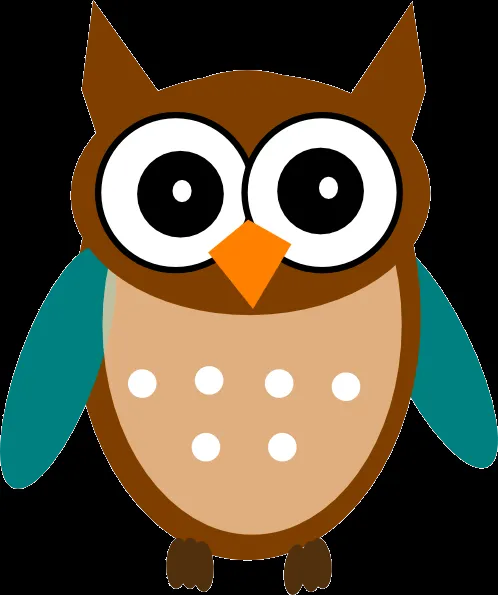 Owl Teal Brown Clip Art at Clker.com - vector clip art online ...