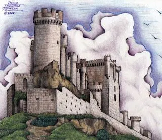 Es un dibujo del famoso castillo de Bran en Rumanía. Lo hice con ...