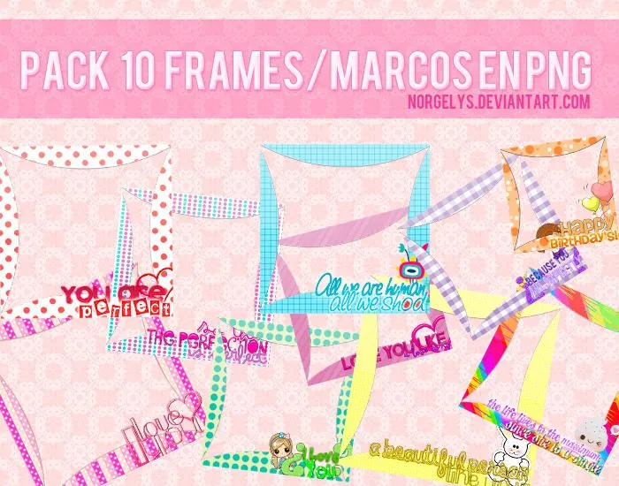 Pack 10 Frames/Marcos en PNG. by Norgelys on deviantART