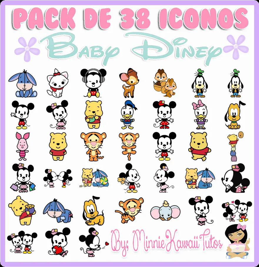 Pack De 38 Iconos Y Pngs Baby Disney by MinnieKawaiiTutos on ...