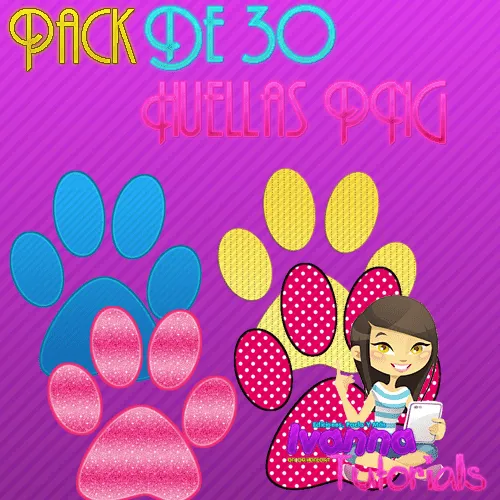 Pack De 3O Huellas PNG ZIP by !IvannaTutorials on deviantART