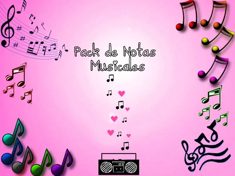 Pack de 46 Notas musicales para textos PNG by CaamiMaslow on ...