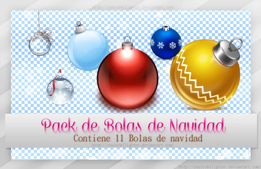 Pack de Bolas de Navidad Png ~*~ by yssietwilighter on DeviantArt