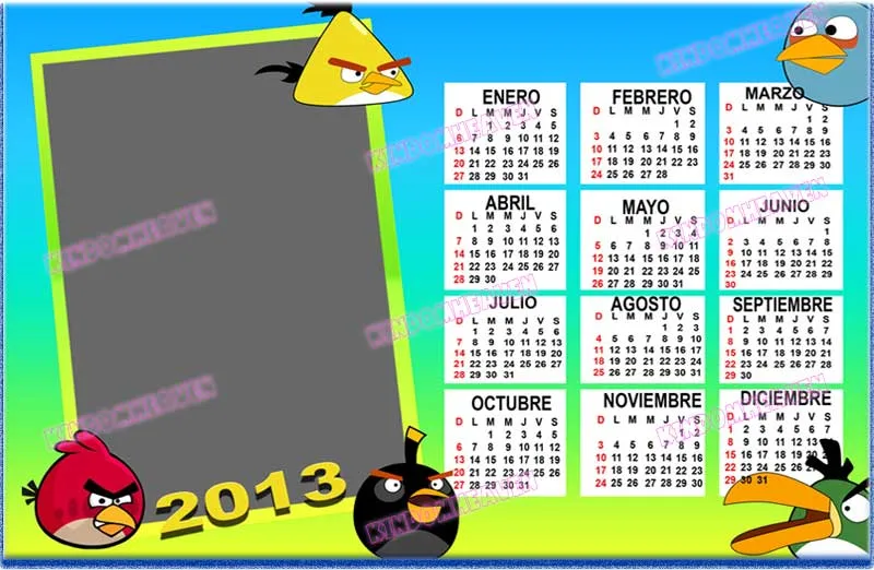 PACK CALENDARIOS 2013 PSD PNG PARA IMPRIMIR PROFESIONALES