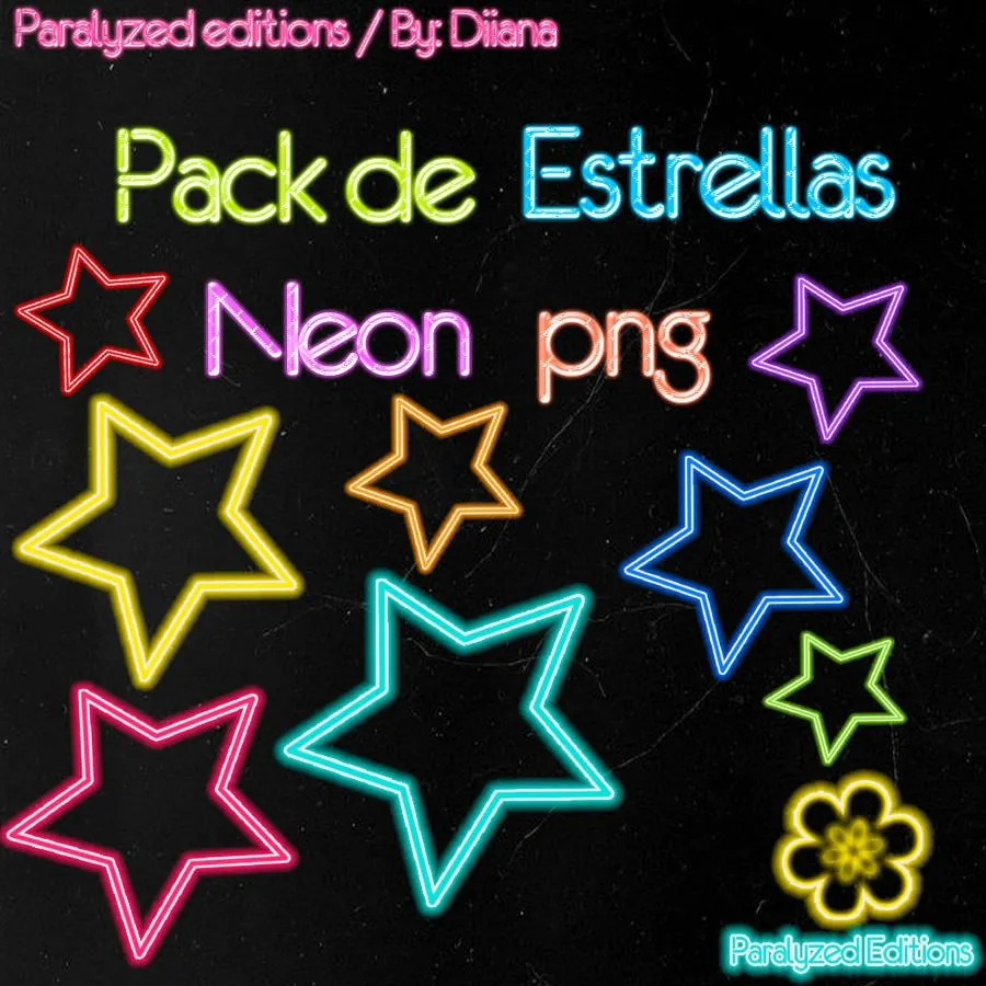 Pack de estrellas neon by dianaSchmidt16hend on DeviantArt