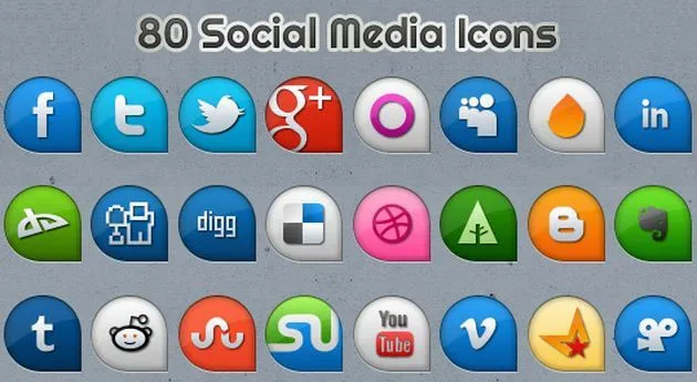 Pack gratuito con 80 iconos sociales en dos estilos diferentes ...