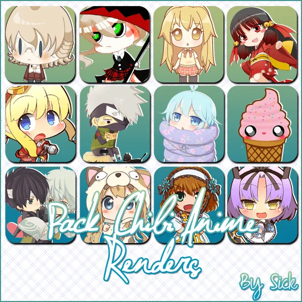 Pack de Renders Anime Chibi by Sick by AndrogynousPunky on deviantART