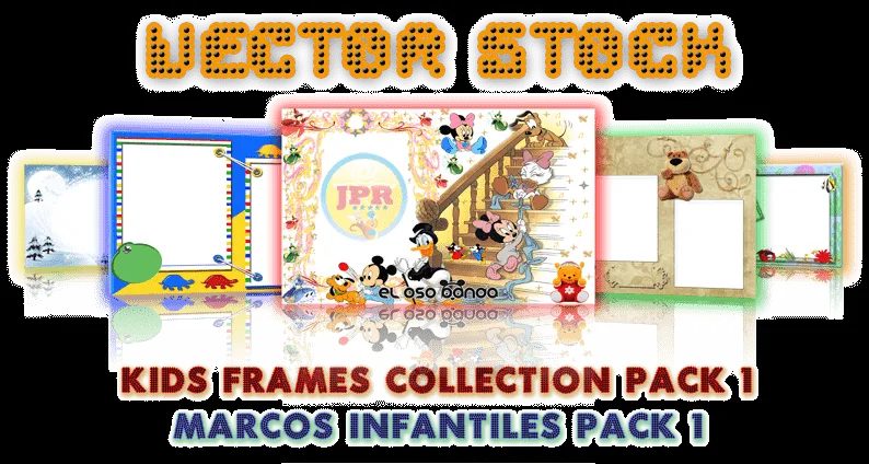 Pack de Vectores de Marcos Infantiles 1 | Vectores | Vectores ...