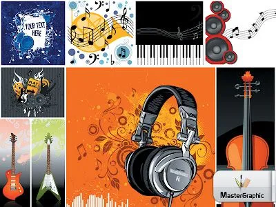 Pack de vectores musicales | Diseño, ilustraciones vectoriales y ...