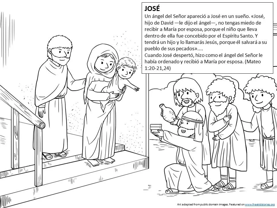 Padres de la Biblia: Páginas para colorear – Free Kids Stories