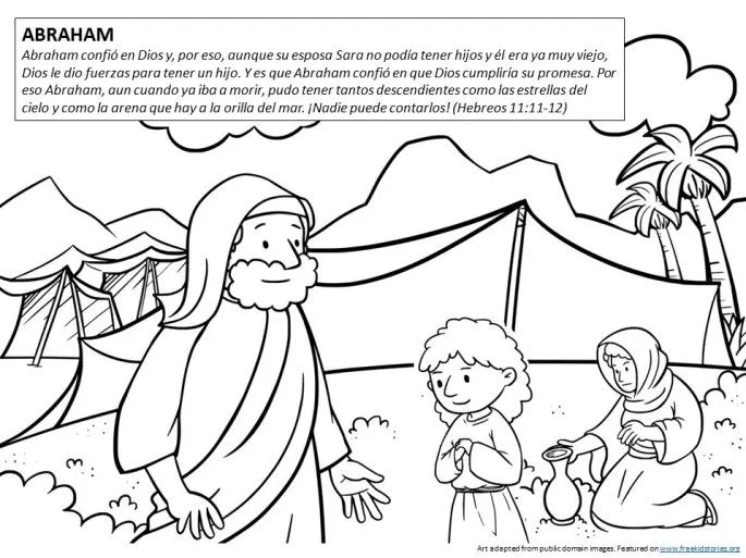 Padres de la Biblia: Páginas para colorear – Free Kids Stories