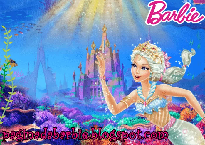 Página da Barbie: Barbie Vida de Sereia 2- Papel de Parede