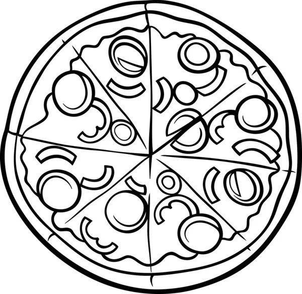 Página para colorear de dibujos animados de pizza italiana ...