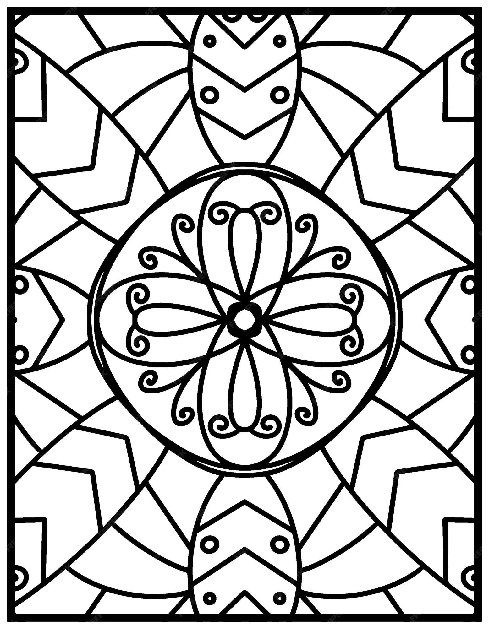 Página para colorear de mandala simple con patrones de mandala fáciles y  simples para niños o adultos | Vector Premium