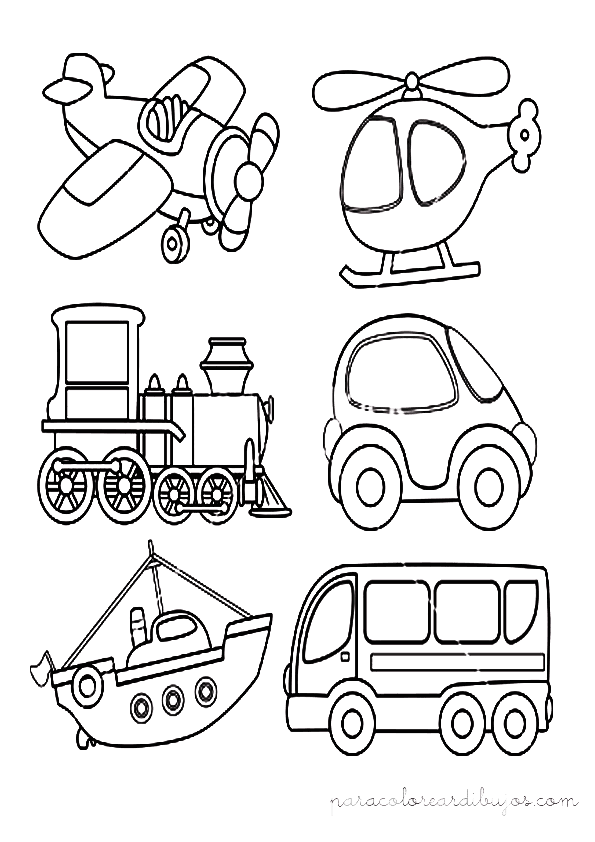 pagina para colorear de transportes | Colorear dibujos