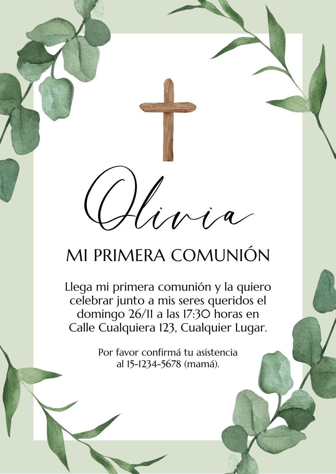Página 7 - Plantillas de Frases Para Invitaciones De Primera Comunión online gratis | Canva