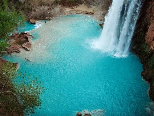 la página de toni: Las cascadas de agua azul verdosa