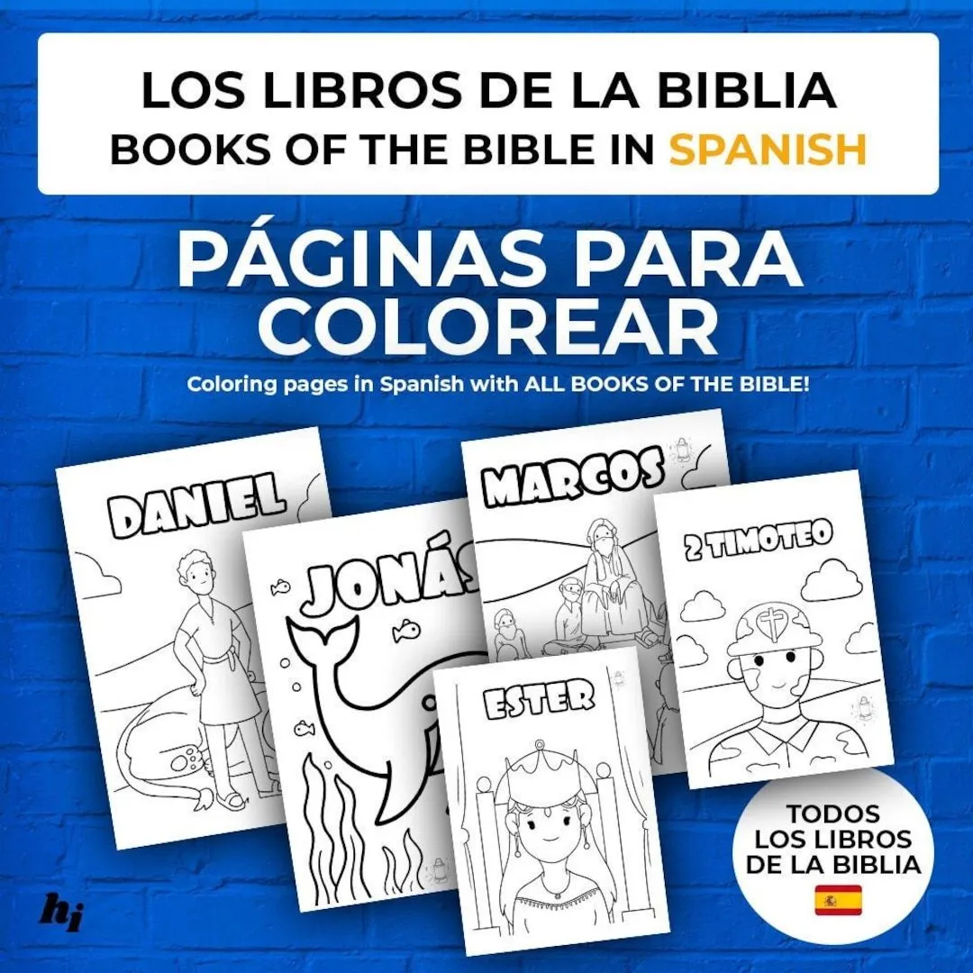 Páginas para colorear de los Libros de la Biblia Páginas - Etsy México