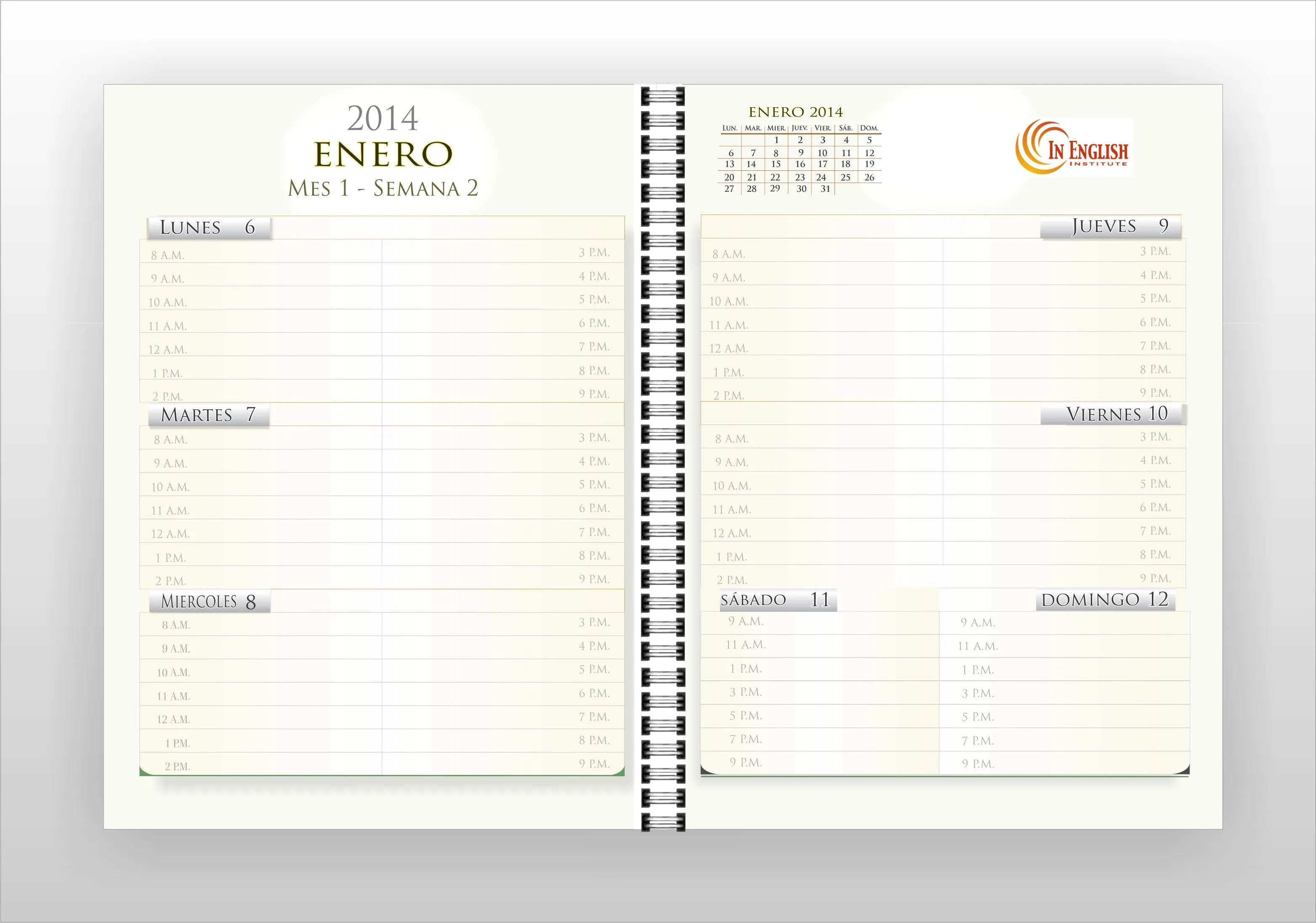 Paginas Interiores Agendas 2014 | Tonycanossa's Blog