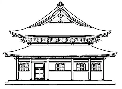 Pagoda dibujo para iluminar - Imagui