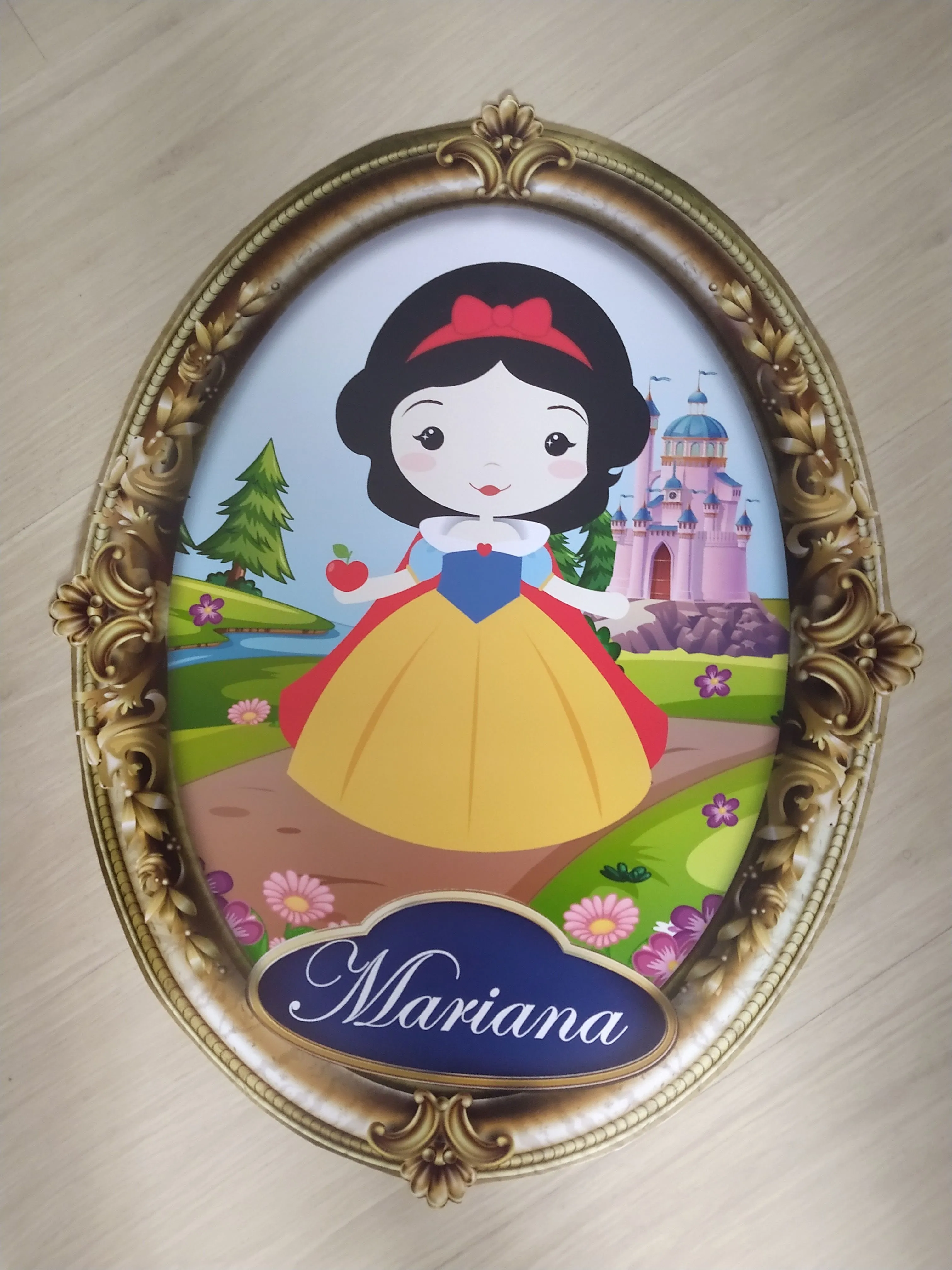 Painel Branca de neve moldura espelho magico | Elo7