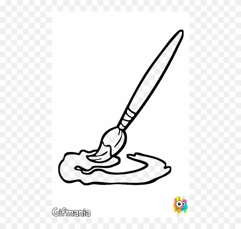 Paintbrush - Dibujos Para Colorear Pincel - Free Transparent PNG Clipart  Images Download