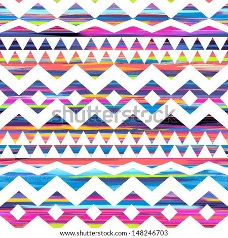 Painted Stripe Tribal Seamless Background Imagen de archivo (stock ...