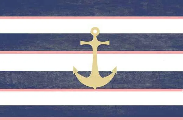 Painting | Anchor | stripe | @Valerie Avlo Uhlir | blue background ...