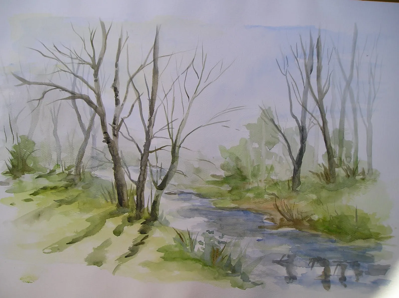 Paisaje En Acuarela Card Watercolour Landscaping Pictures