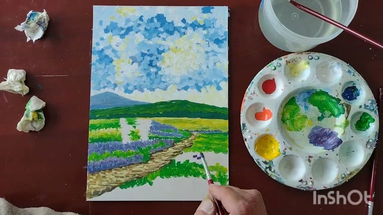 Paisaje impresionismo fácil. Easy impressionist painting - YouTube