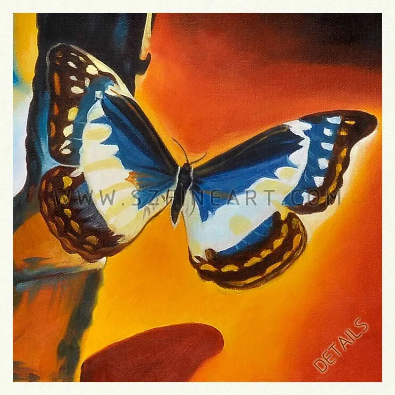 Paisaje con mariposas, caliente 100% surrealista hechos a mano de ...