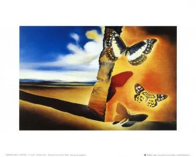 Paisaje con mariposas Lámina por Salvador Dalí en AllPosters.