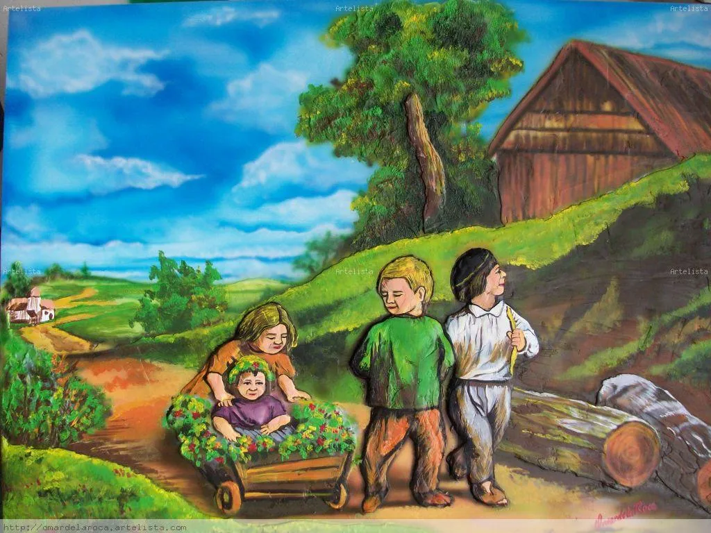 PAISAJE CON NIÑOS OMAR IVAN MARTÍNEZ - Artelista.