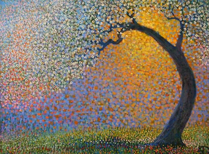 paisajes-arboles-pinturas-puntillismo.jpg (1024×753) | pintura ...