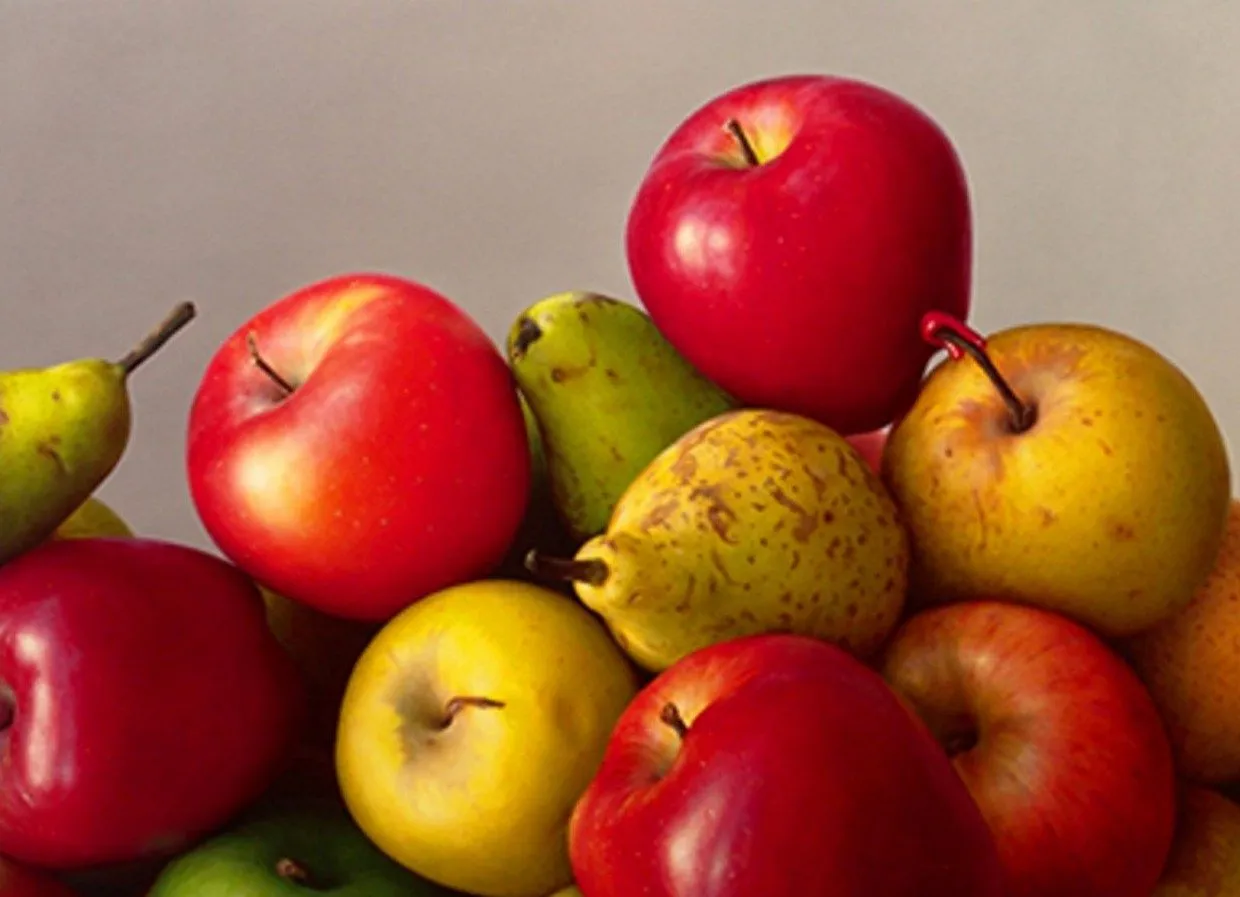 Paisajes y Bodegones: MANZANAS EN BODEGONES AL ÓLEO